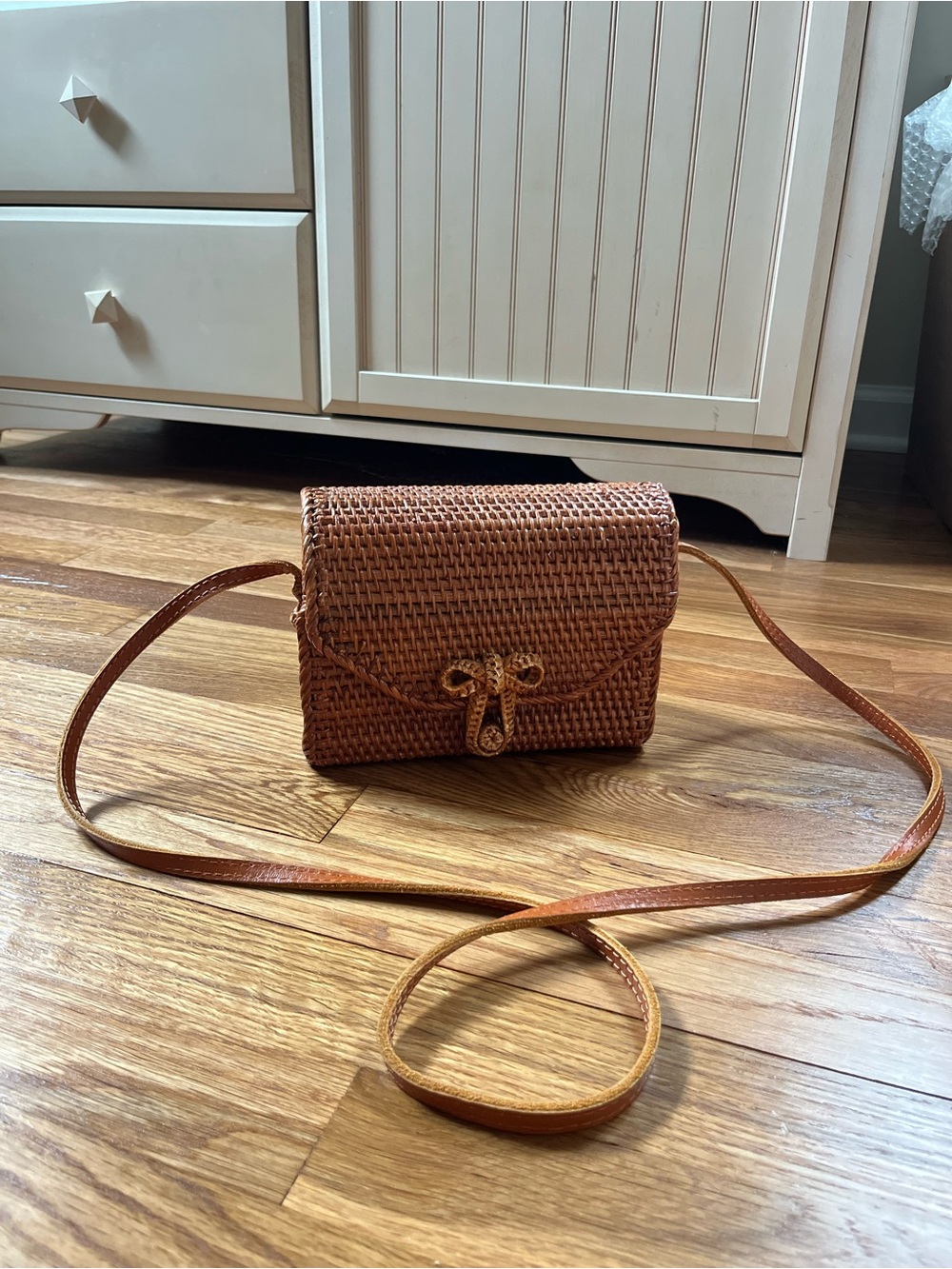 Vintage Woven Crossbody Shoulder Bag